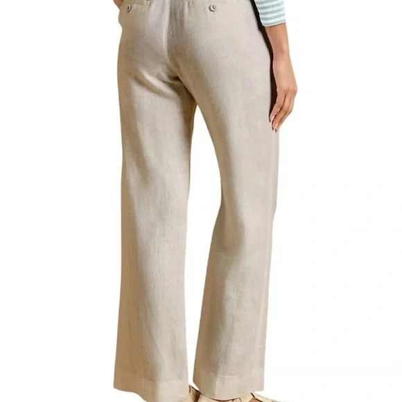 LOFT Women's Cream Wide Leg Pants - Picture 1 of 4